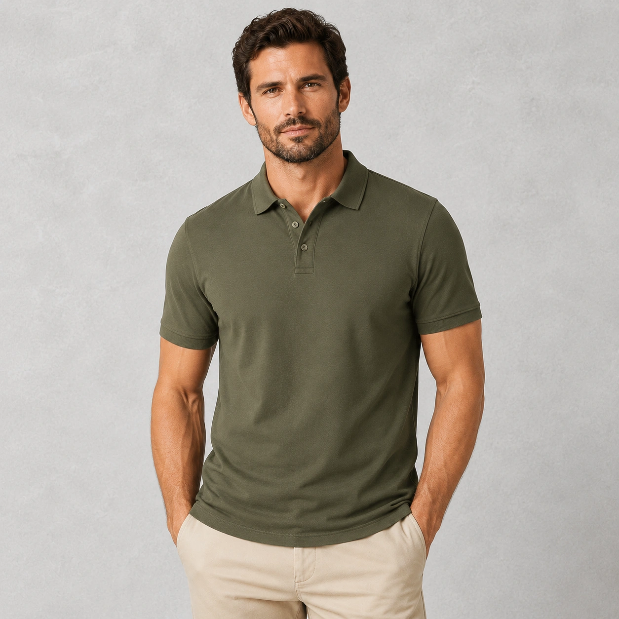 Camisa Polo Verde Militar